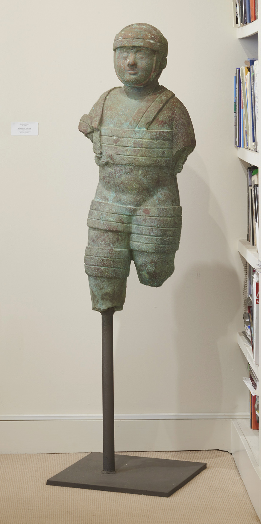 Bandaged Boy sculpture installation at Meyerovich Gallery