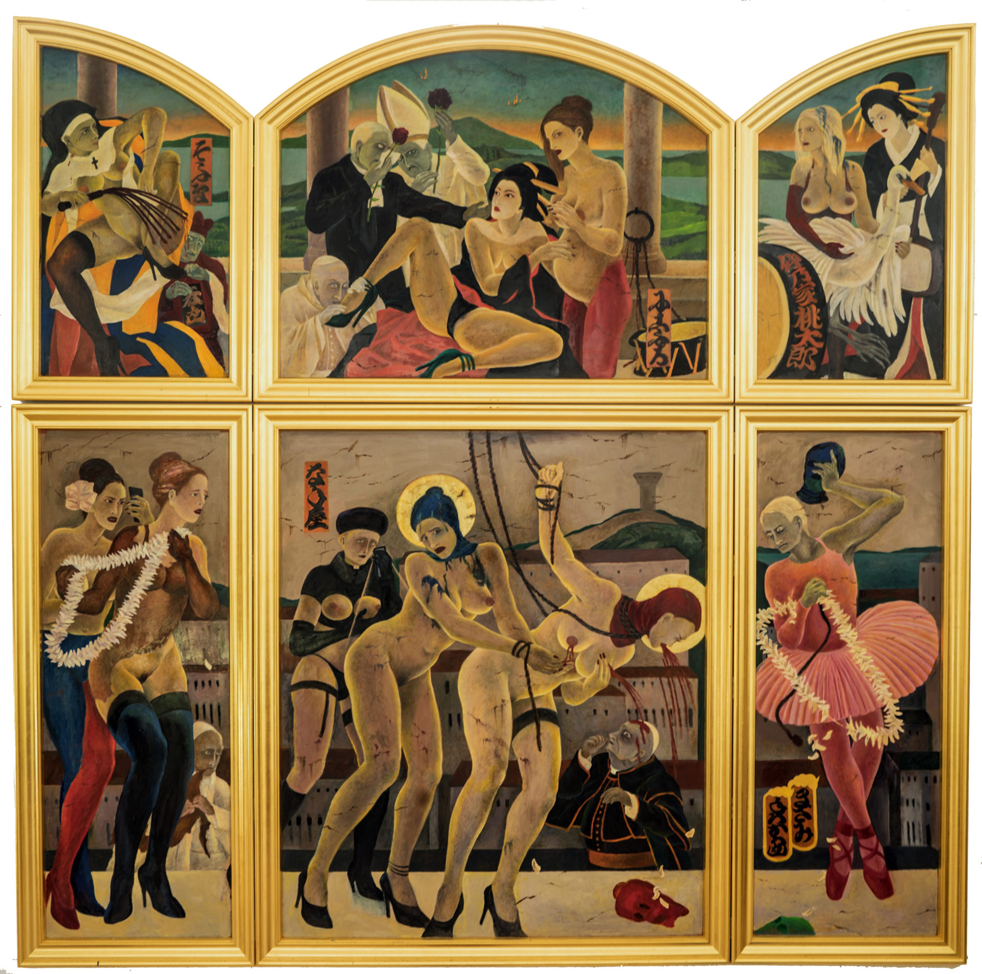 Masami Teraoka’s Apocalyptic Theater/The Pope, Putin, Peach Boy and Pussy Riot Galore