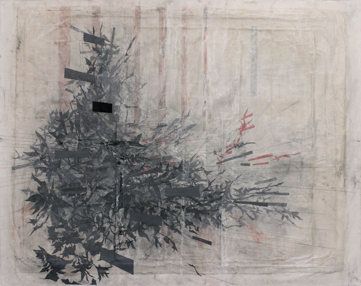 2012, pencil, ink, acrylic on paper mounted on canvas, 56" x 70"