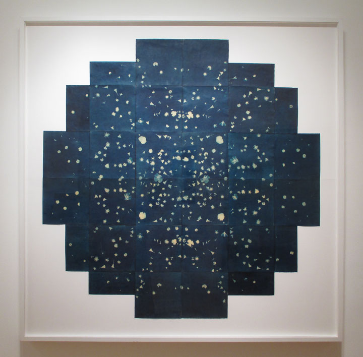 cyanotype on Okawara paper, 59" x 59" / 69" x 69" framed