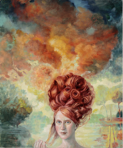 Self-Portrait as Redhead, 2019; oil on canvas; 24 x 20 inches.