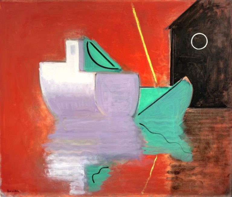 Red Sky at Night, 2001-2003, oil on canvas, 40 x 48 inches