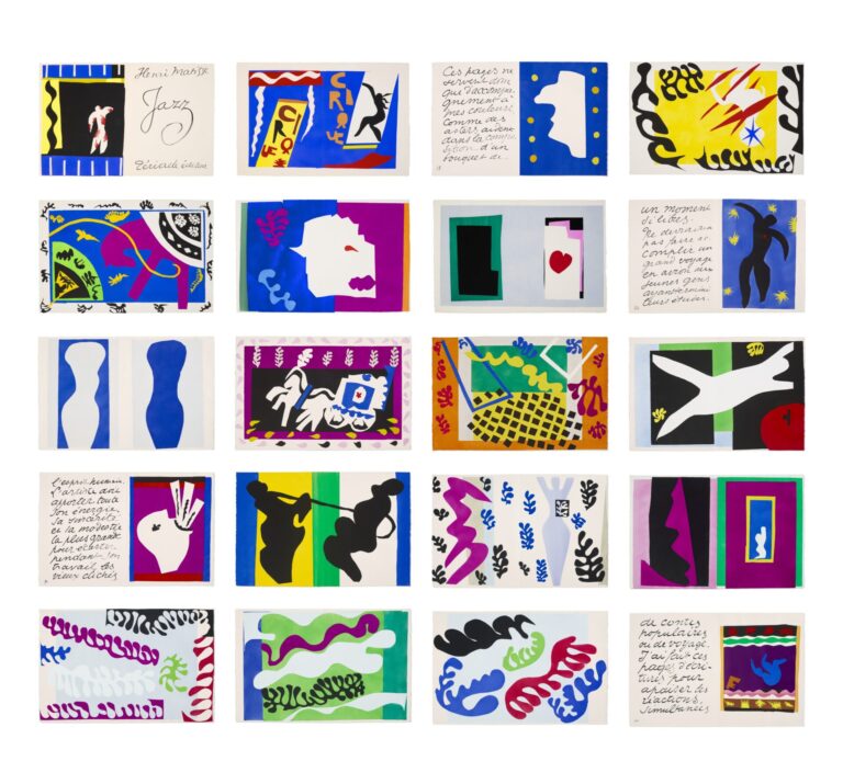 Henri Matisse, 'Jazz,' 1947, Twenty pochoirs printed in colors on Arches paper; Each sheet, approximately 16 3/4 x 25 1/2 inches; Each sheet, framed: 24 x 33 x 1 1/2 inches. Edition of 250.