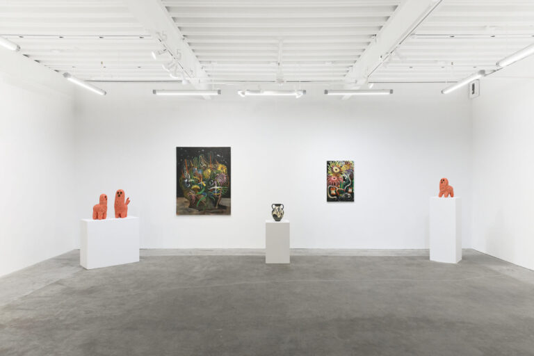 Installation view from "As a Seed Imagines a Flower" a duo exhibition by Holly Coley and Liz Walsh at Eleanor Harwood Gallery, San Francisco. On view from May 11 through June 22, 2024.