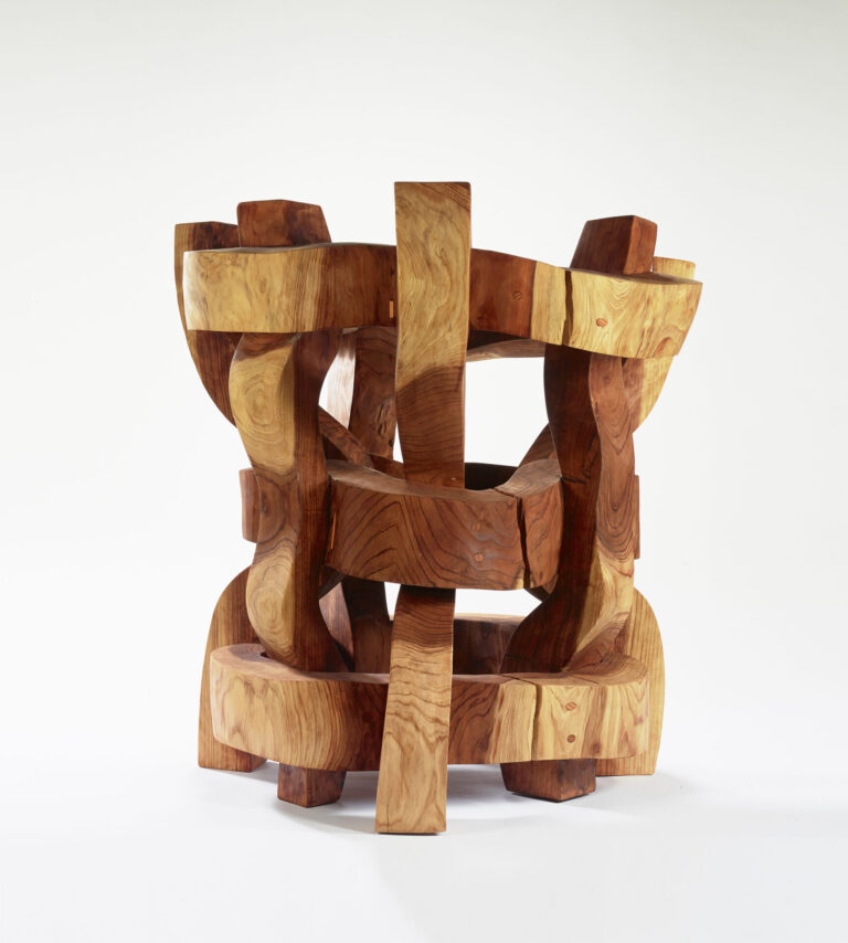 Abstract wood sculpture by Sam Perry